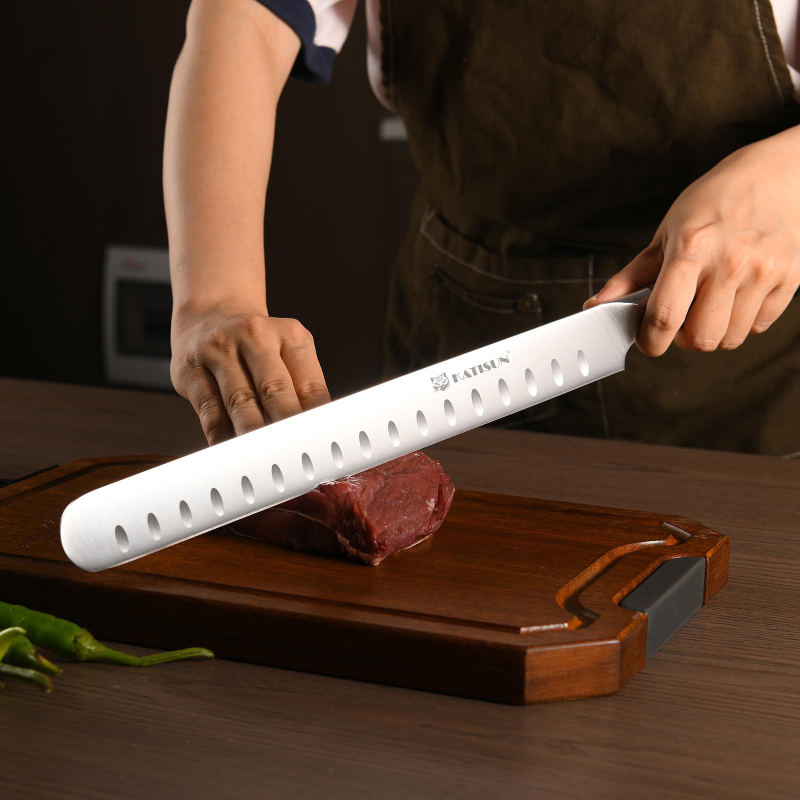 KATISUN Brisket Knife 12 inch for grilling and home cooking
