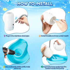 Katroiy Water Table Pump creates fountain on water table