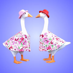 Kats Dog Swag dress and hat outfit for 7inch desk goose in pink