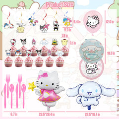 Tablecloth from Kawaii Birthday Decorations set