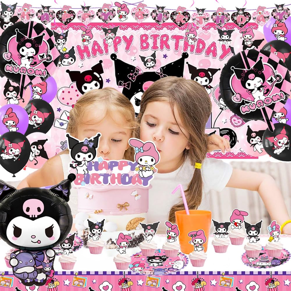 Hanging swirls for kawaii birthday decor