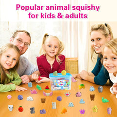 Assorted mini squishies animals and fruits