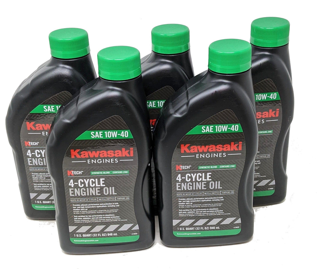 Kawasaki 99969-6296 K-Tech SAE 10W-40 4-Cycle Engine Oil Pack of 5