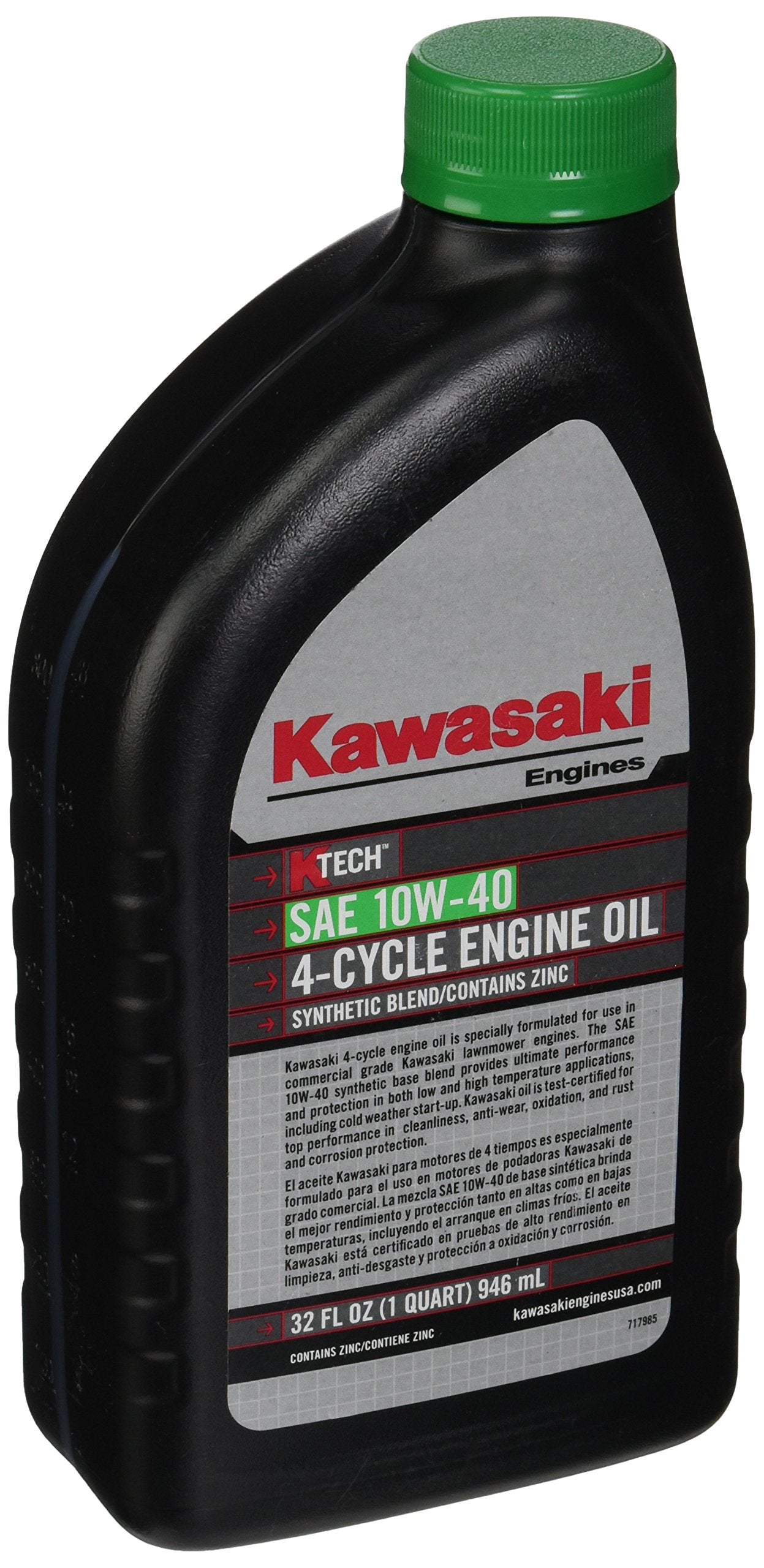 Kawasaki K-Tech SAE 10W-40 engine oil quart product image
