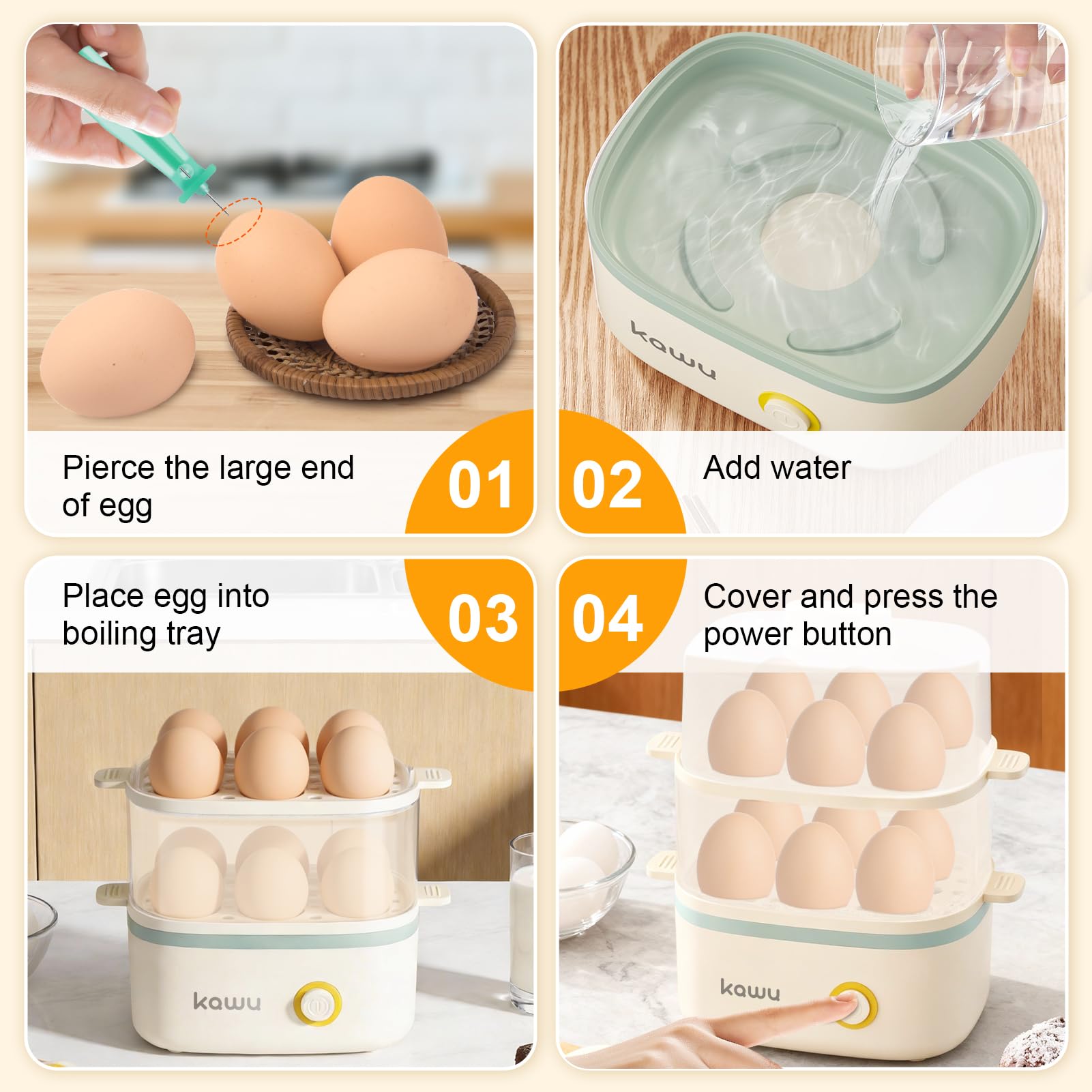 Kawu Egg Cooker auto off feature
