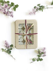 Recyclable box packaging for Kaya 12 Lavender Tea Lights