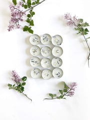 Flat cotton wick tea lights with soy wax