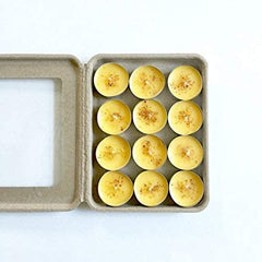 Autumn ambience Kaya tea lights 12 count in box calendula petals