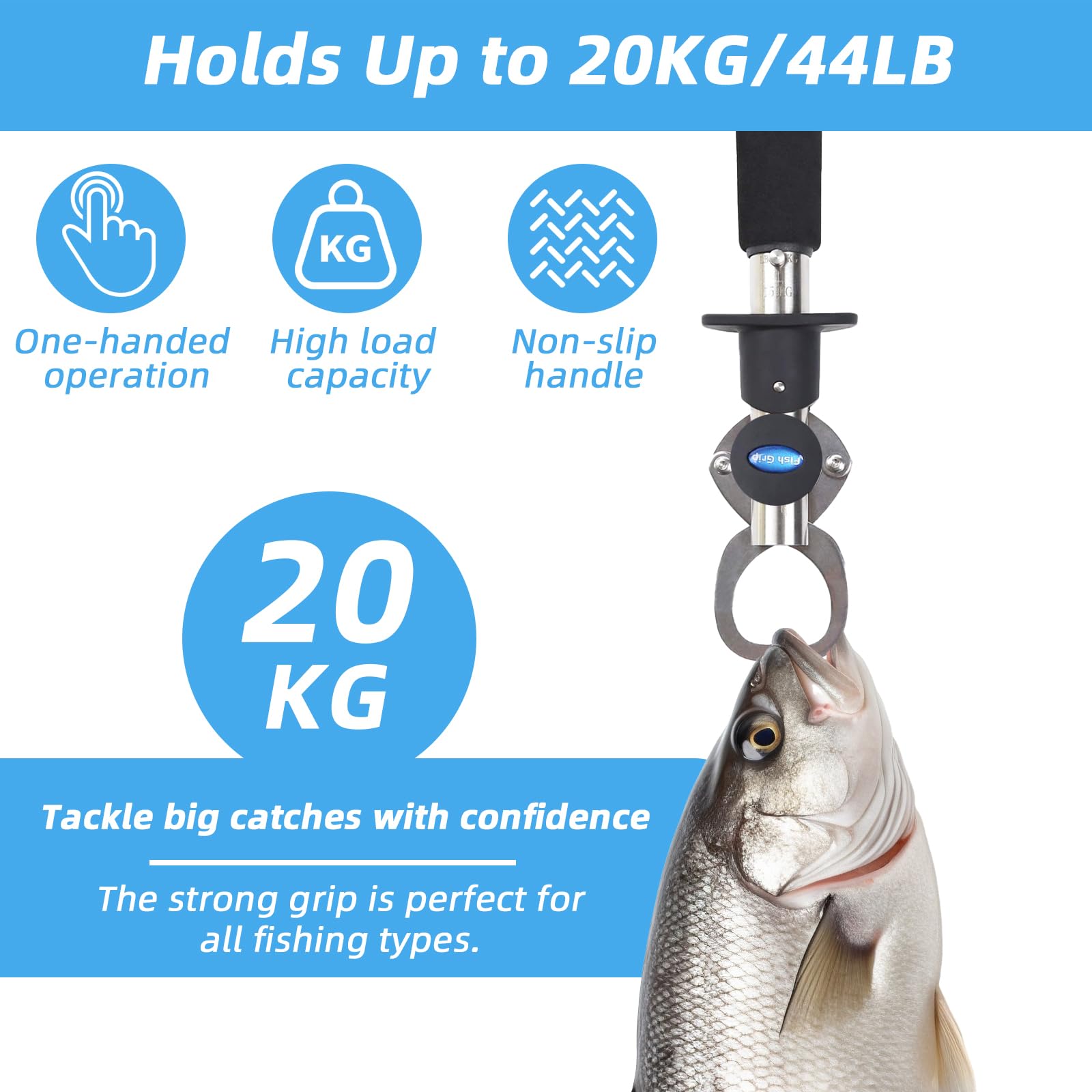 Ultra-wide opening for easy handling on kayak boat or bank fishing
