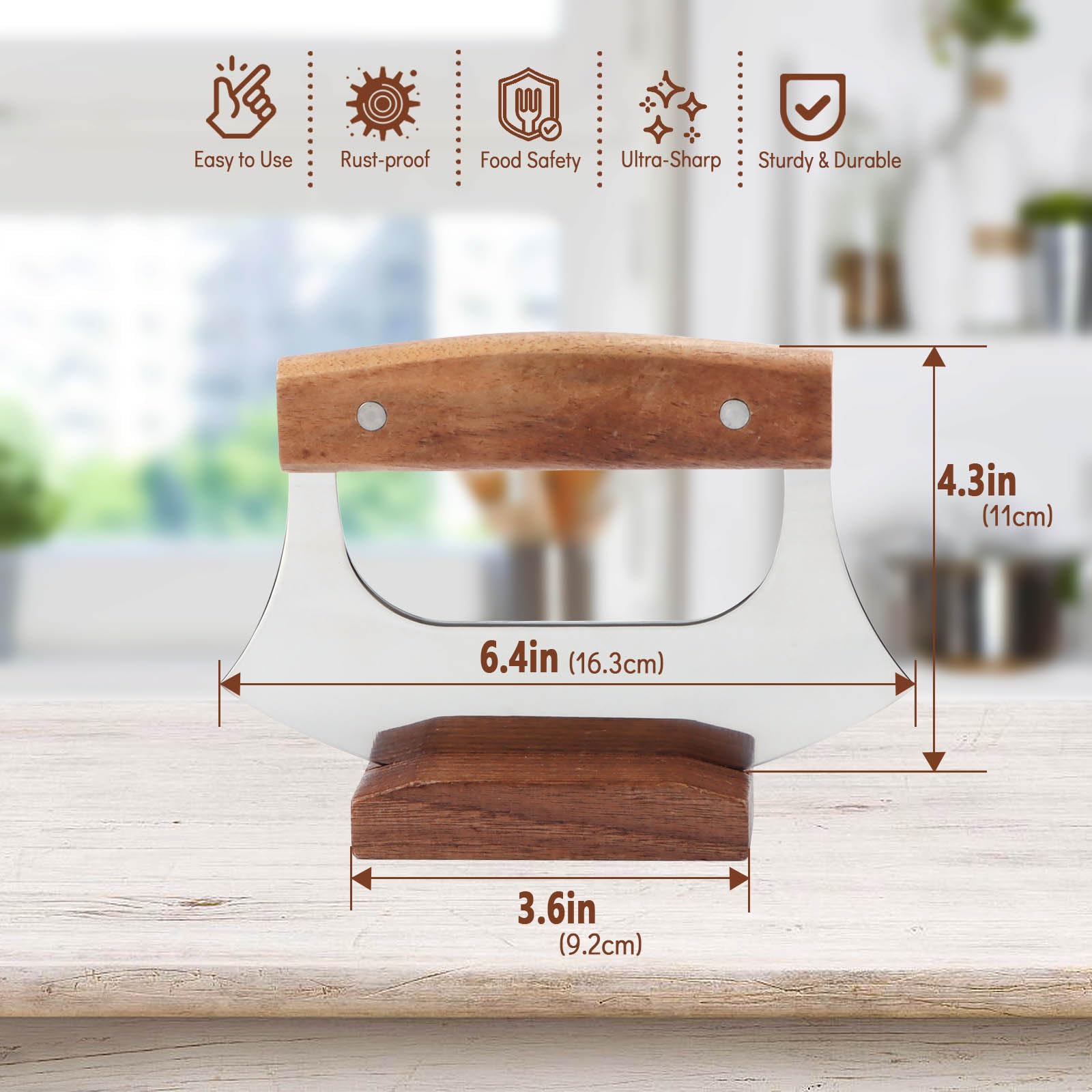 KAYCROWN wooden stand for ulu knife