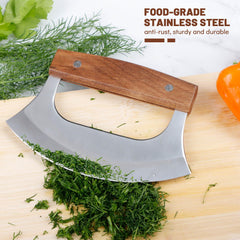 KAYCROWN ulu knife mezzaluna close up