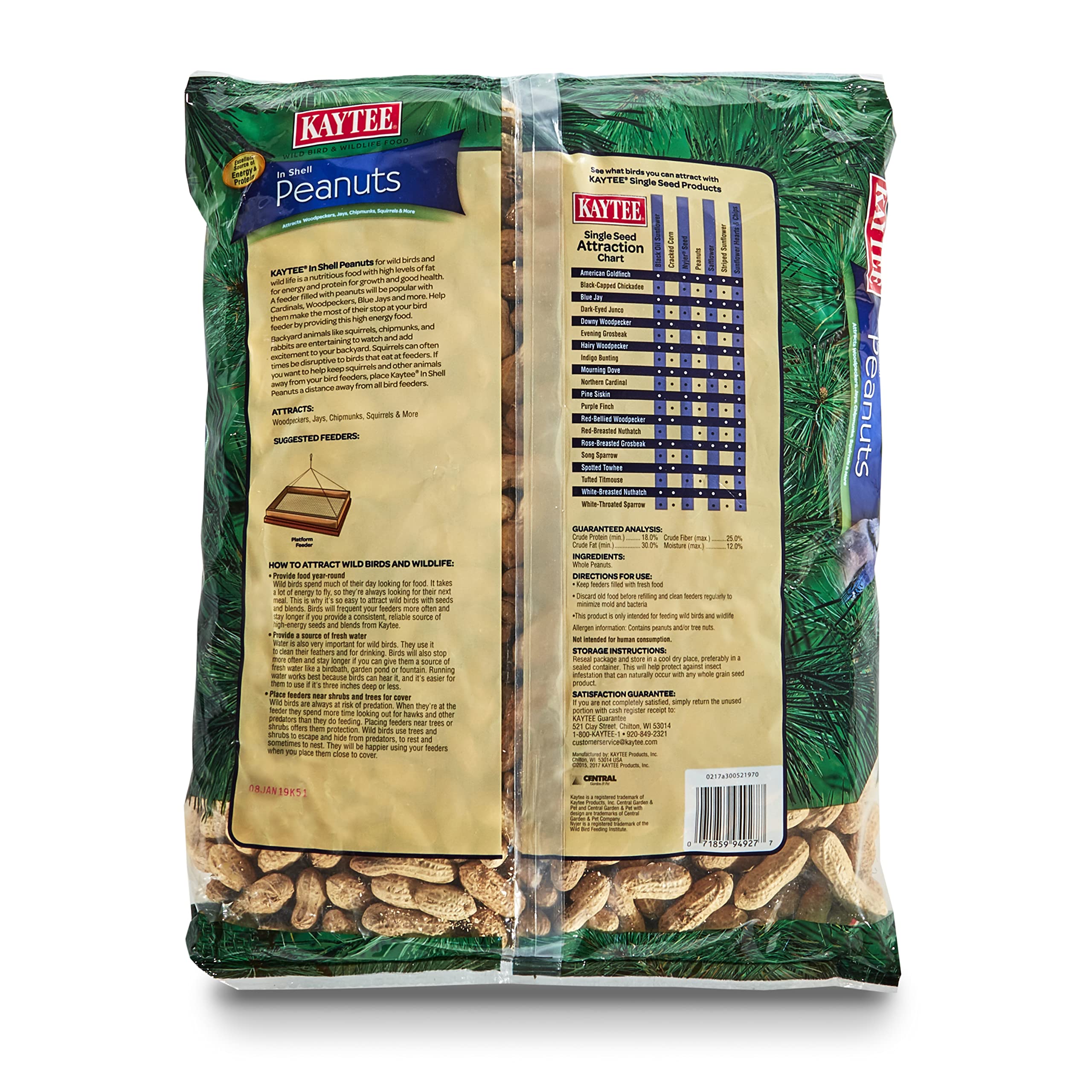 Kaytee In Shell Peanuts for Cardinals and backyard birds