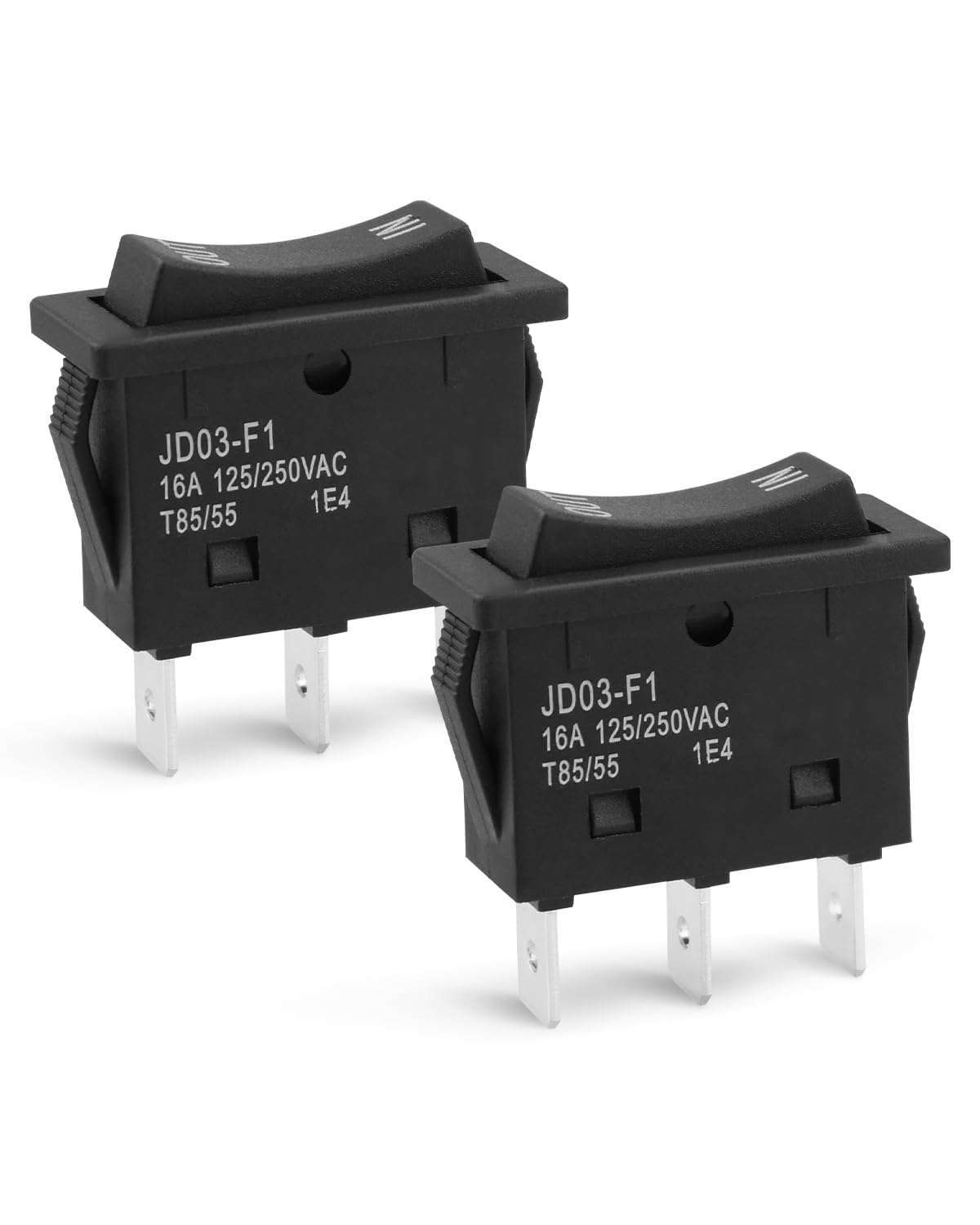 KCD4-3NC momentary rocker switch two unit pack