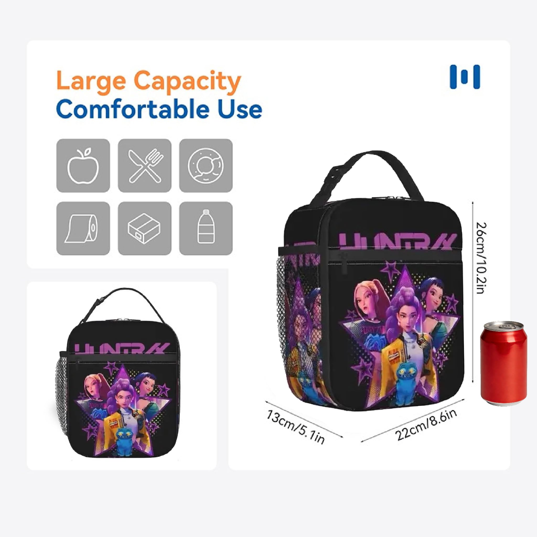 Durable polyester lunch bag material close up