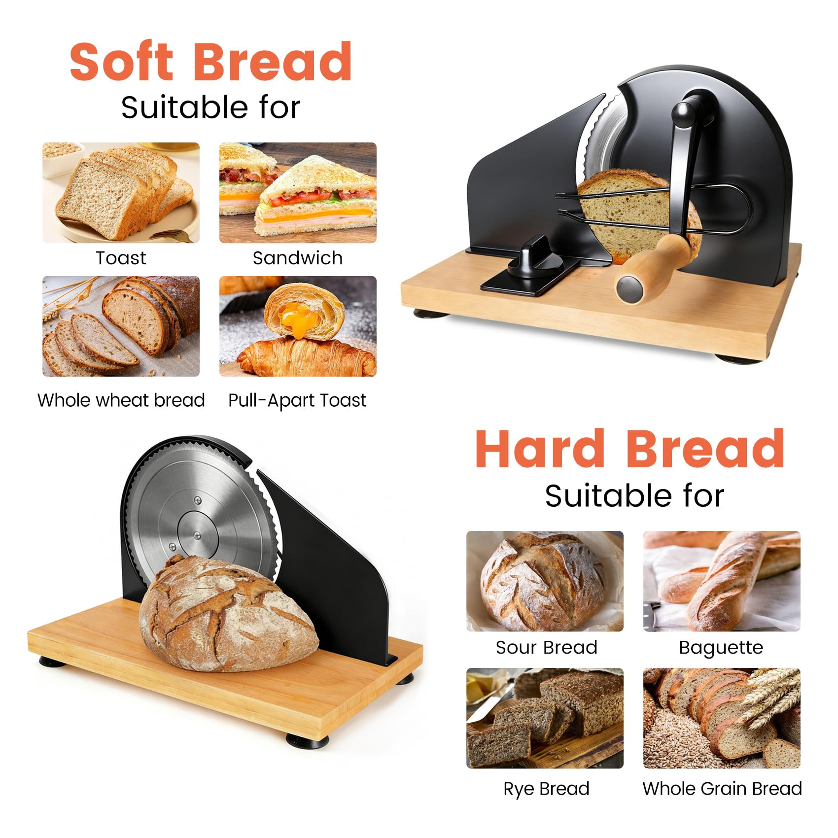 compact 5 lb keabys Bread Slicer for kitchen storage