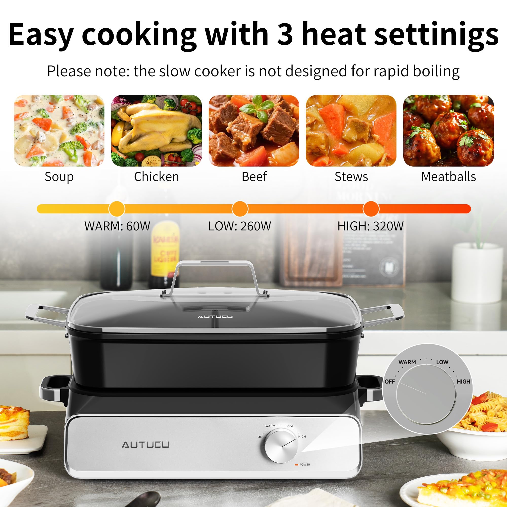 Keep warm function on large capacity cooker