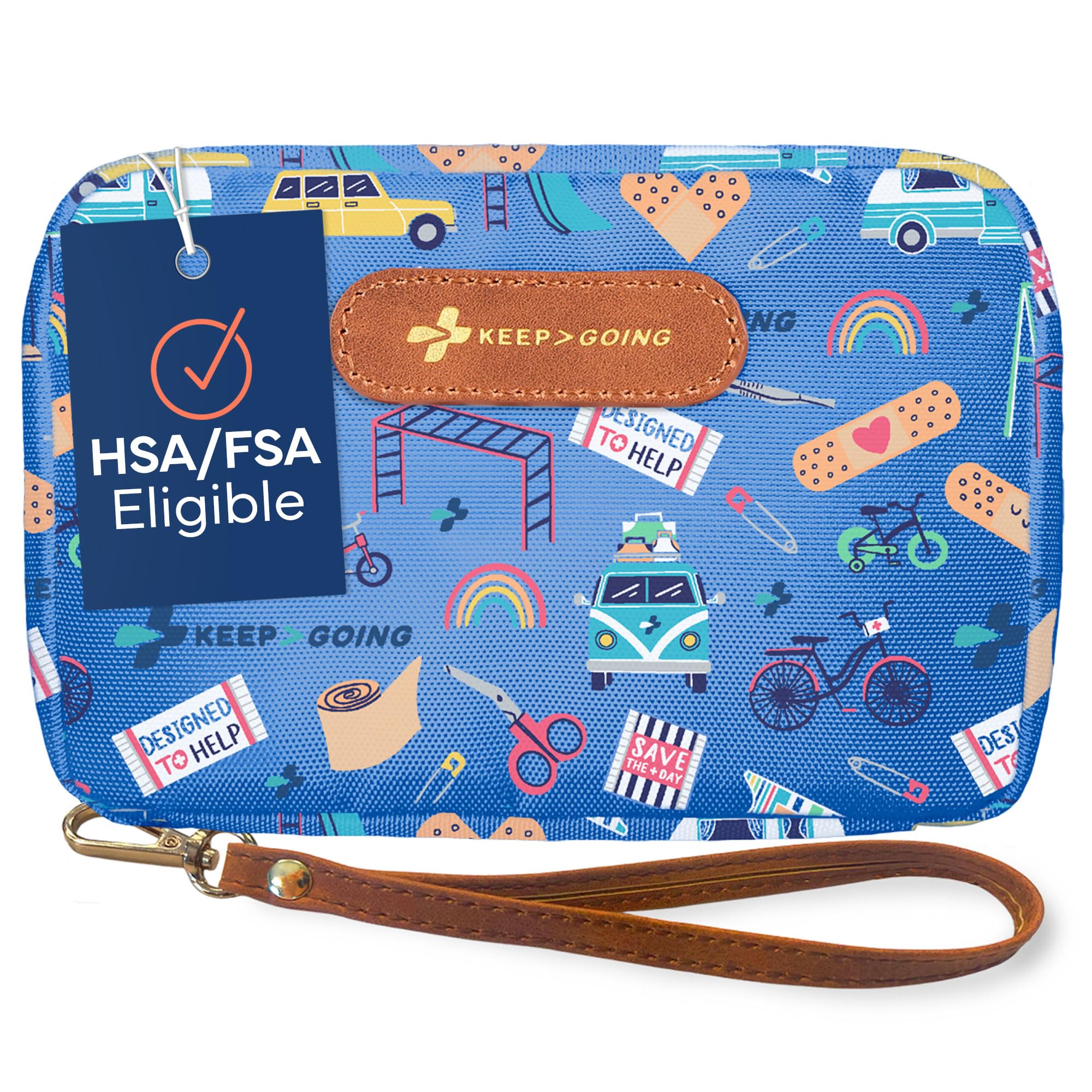 KeepGoing Travel First Aid Kit for Kids 130 piece set in case
