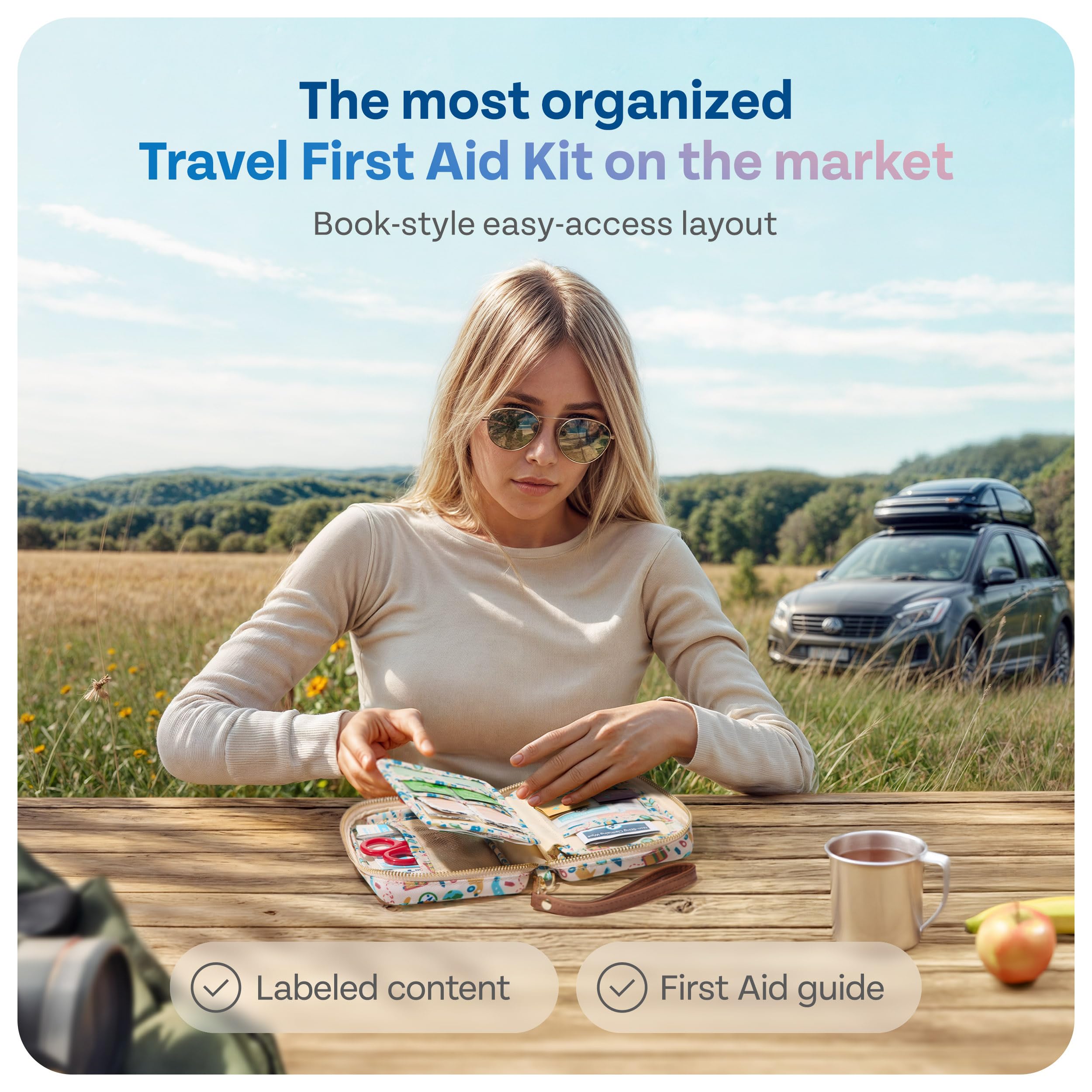 TSA-approved travel size first aid kit by KeepGoing