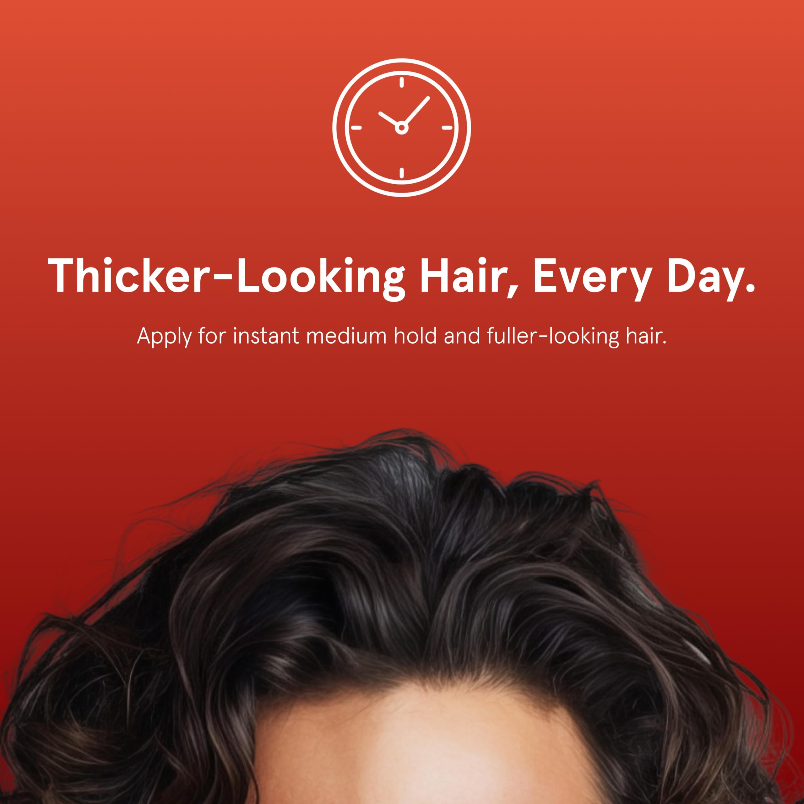 Usage directions label keeps thickening pomade