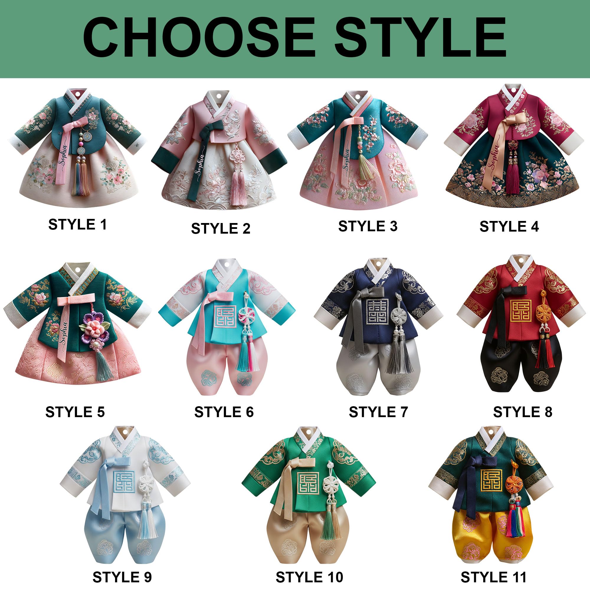 Keepsake gift Korean hanbok ornament packaging