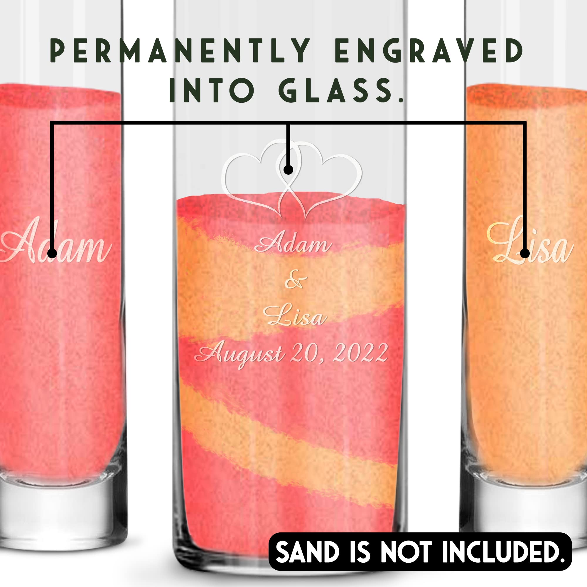 Keepsake wedding sand ceremony kit for home décor