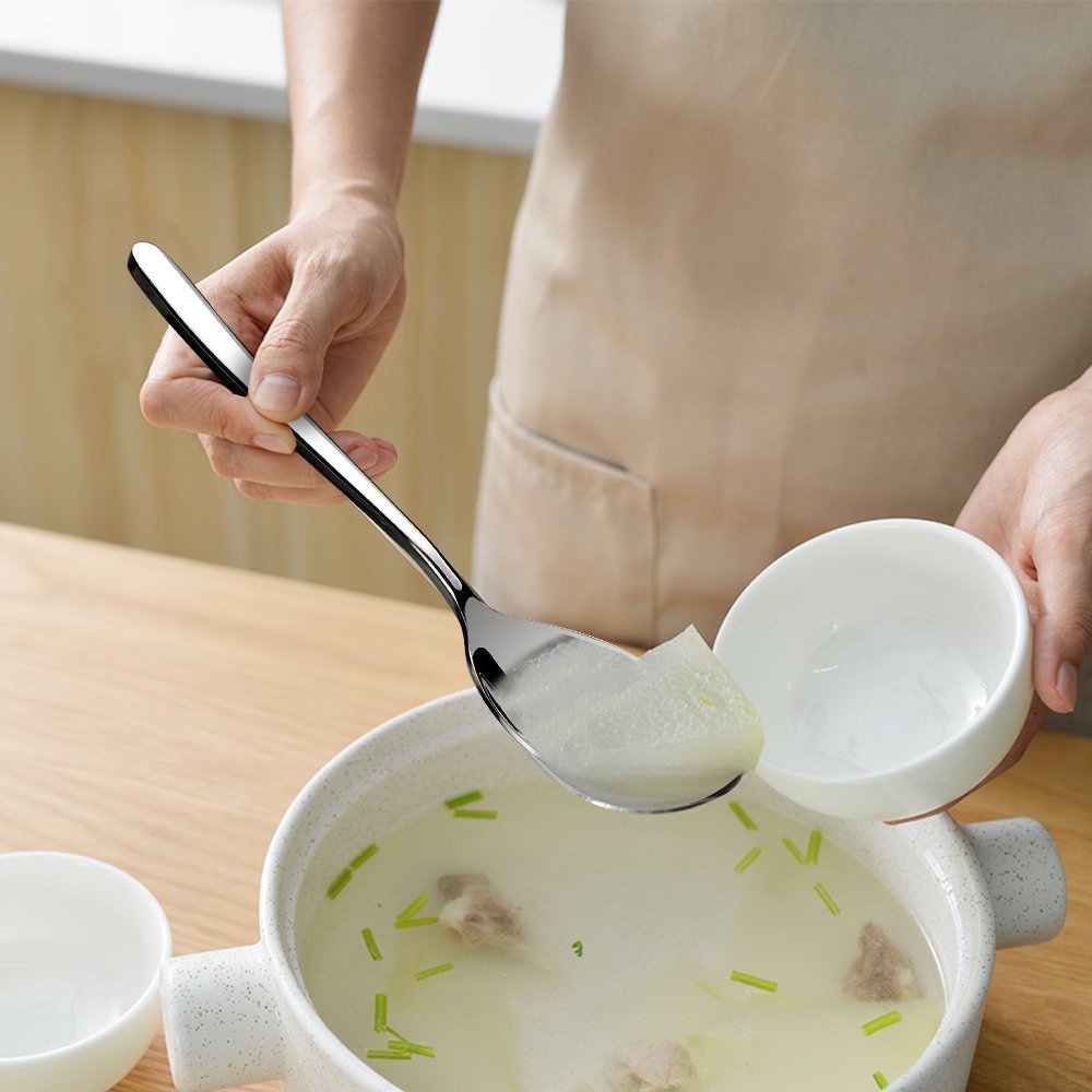 Kekow buffet spoons pack for 8 in stainless steel