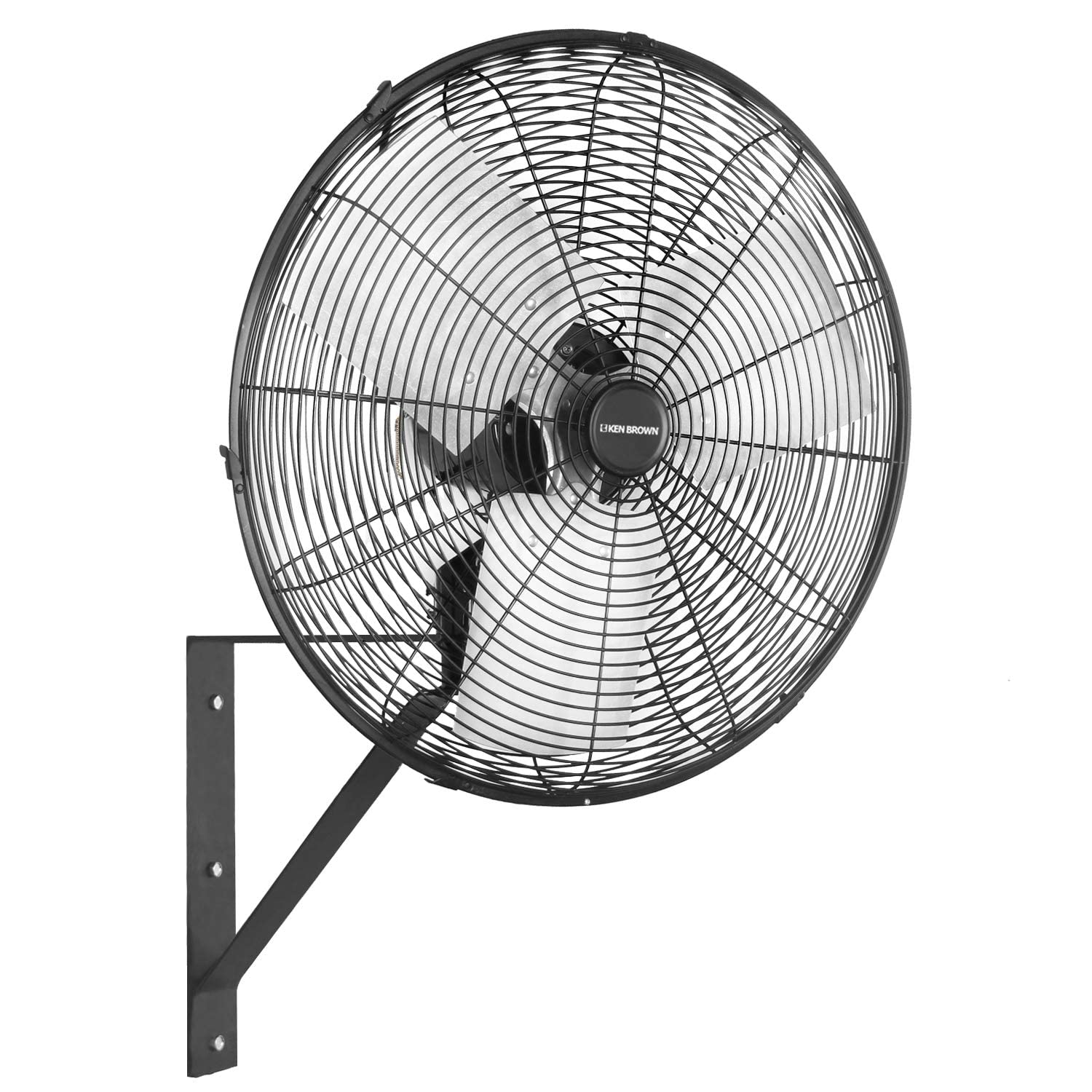 KEN BROWN 20 Inch Industrial Oscillating Wall Mount Fan front view