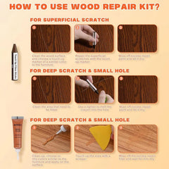 Wood repair color options White Dark Begonia Light Begonia Light Walnut Beech Red-Sandalwood