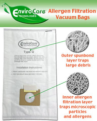 Kenmore Canister Type C and Q compatible bags for Kenmore and Panasonic