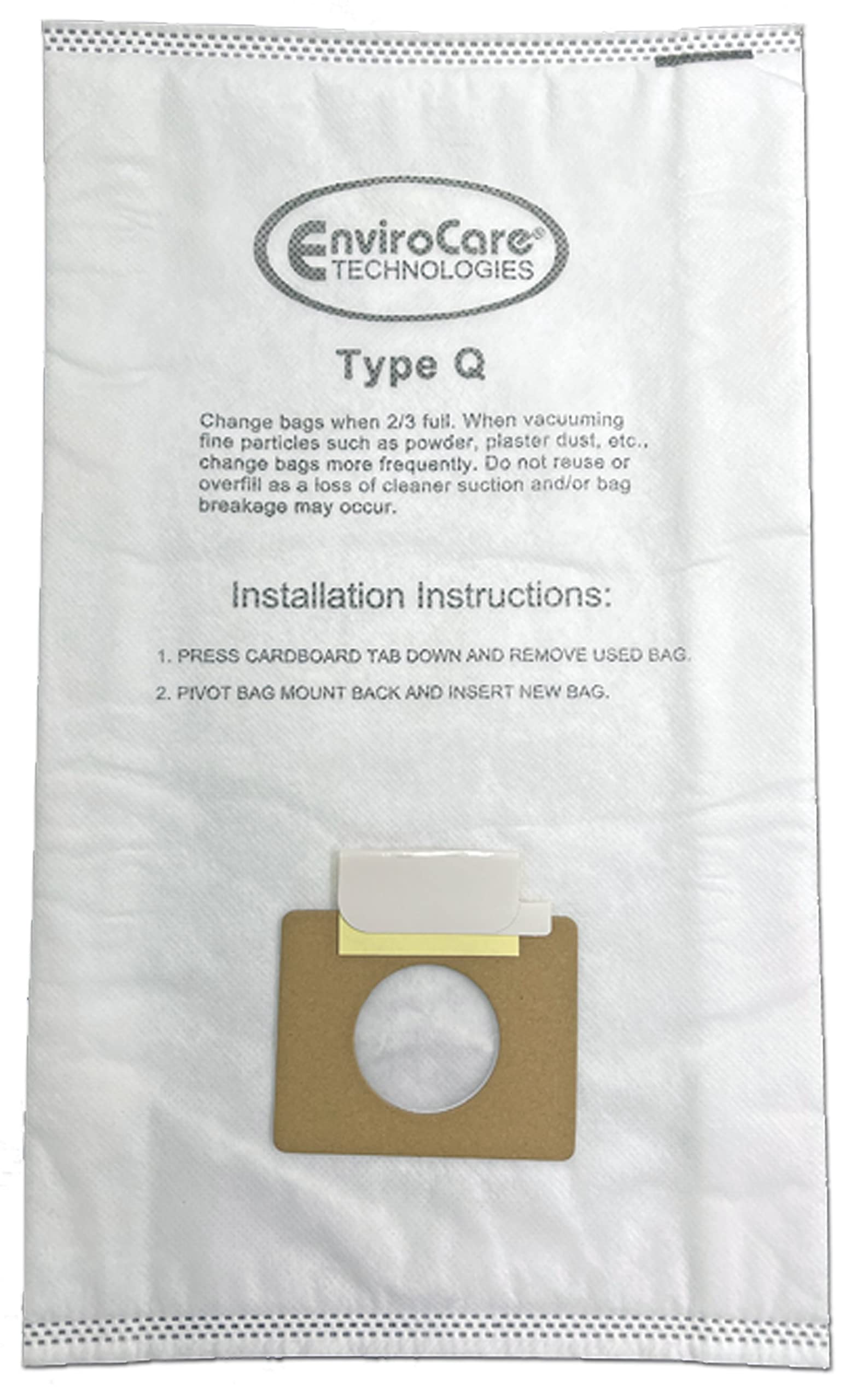 Panasonic Type C-5 compatible Envirocare bag packaging