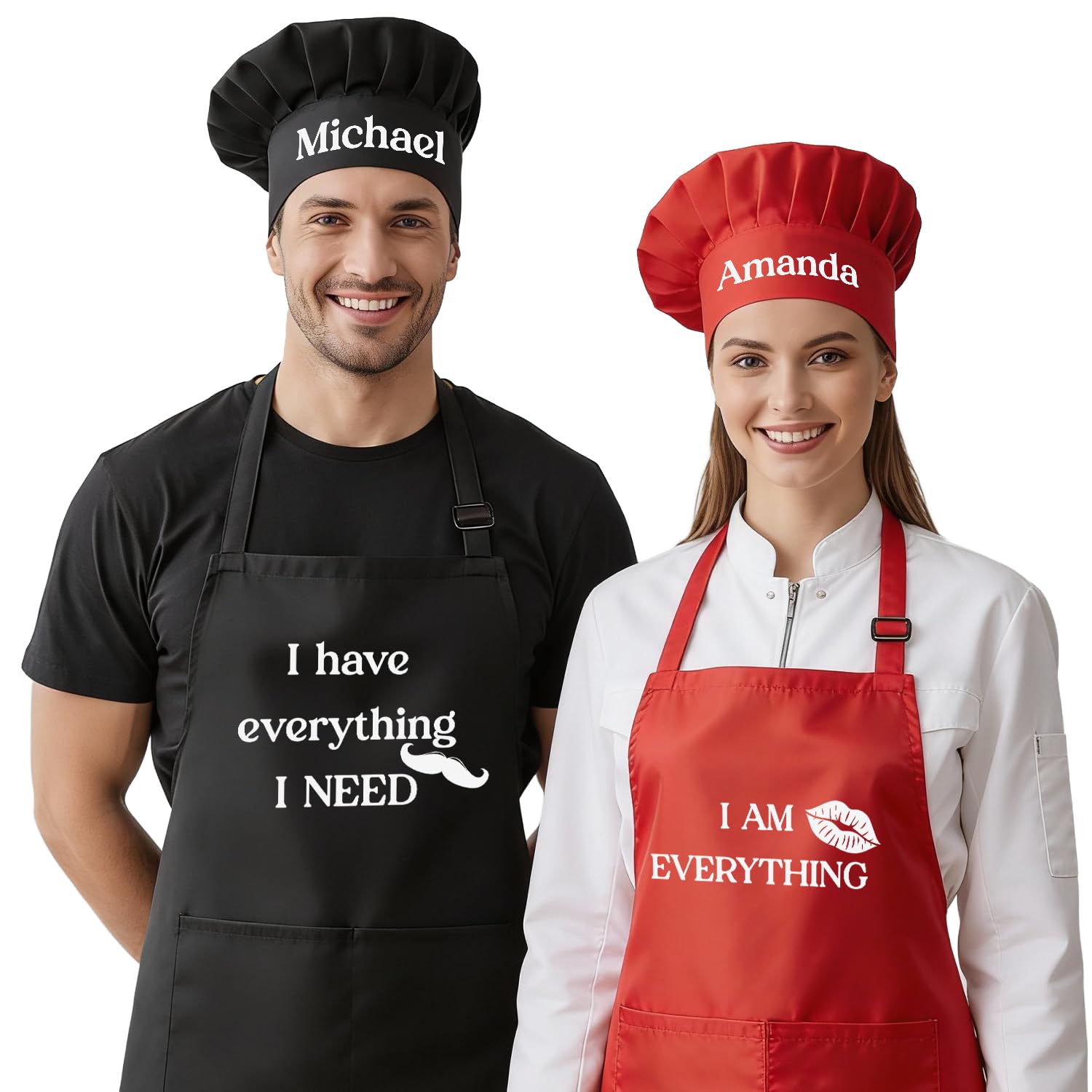 Kenzal Custom Valentine Aprons for Women and Men