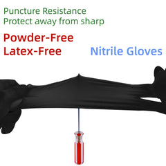 Black medium nitrile gloves by KEOELY