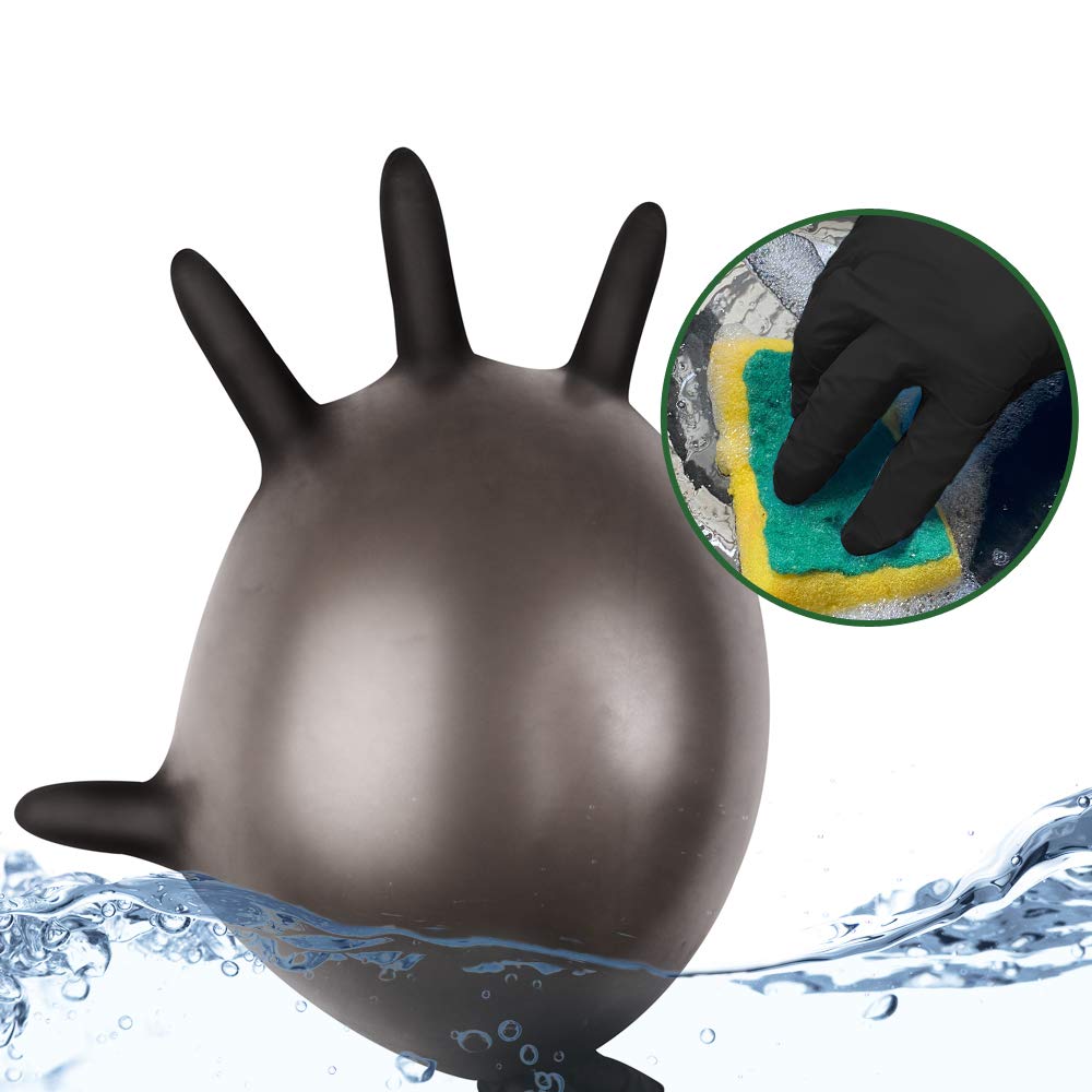 Food handling nitrile gloves black medium