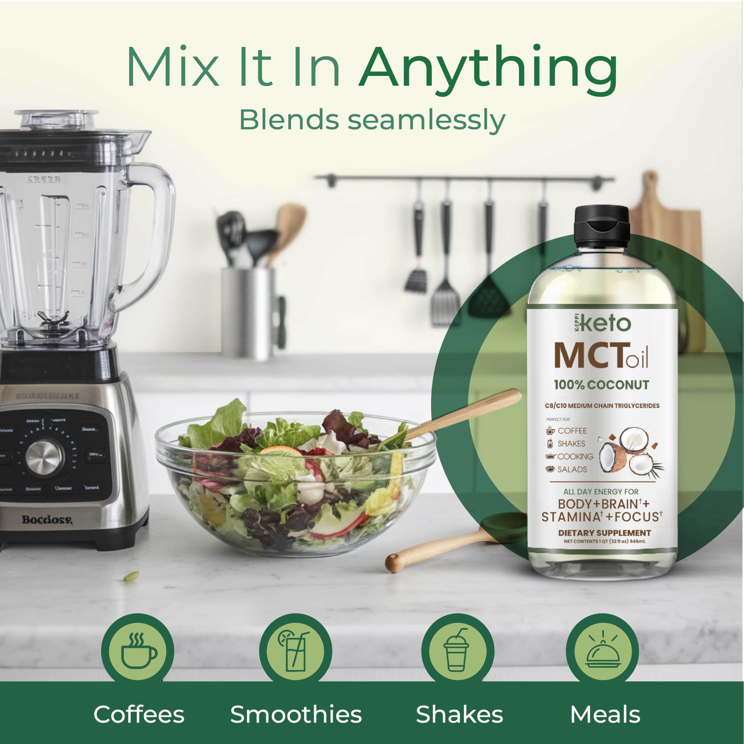 Certified Keto Paleo Vegan gluten-free Keppi MCT Oil
