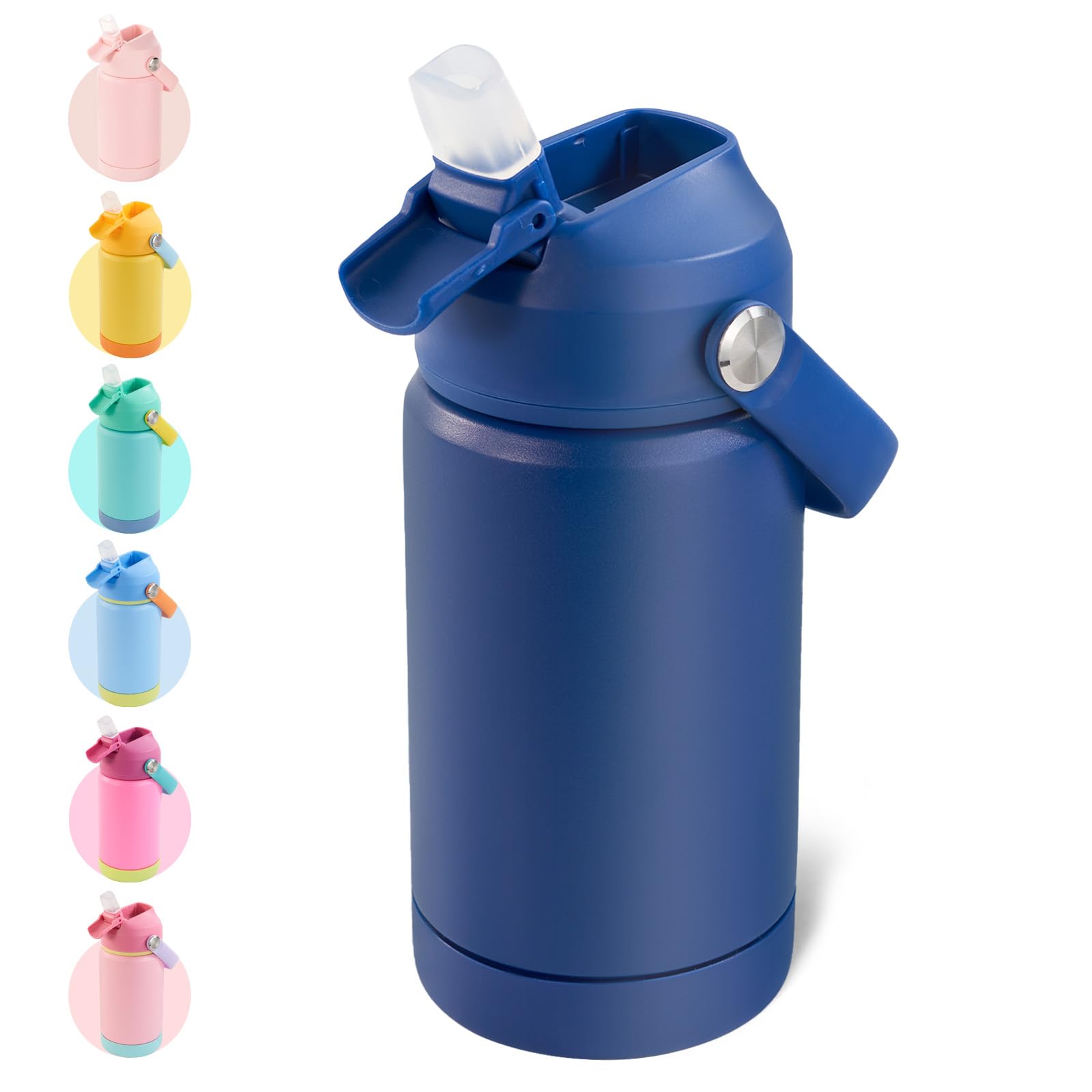 Kerilyn 12oz Kids Water Bottle blue insulated stainless steel