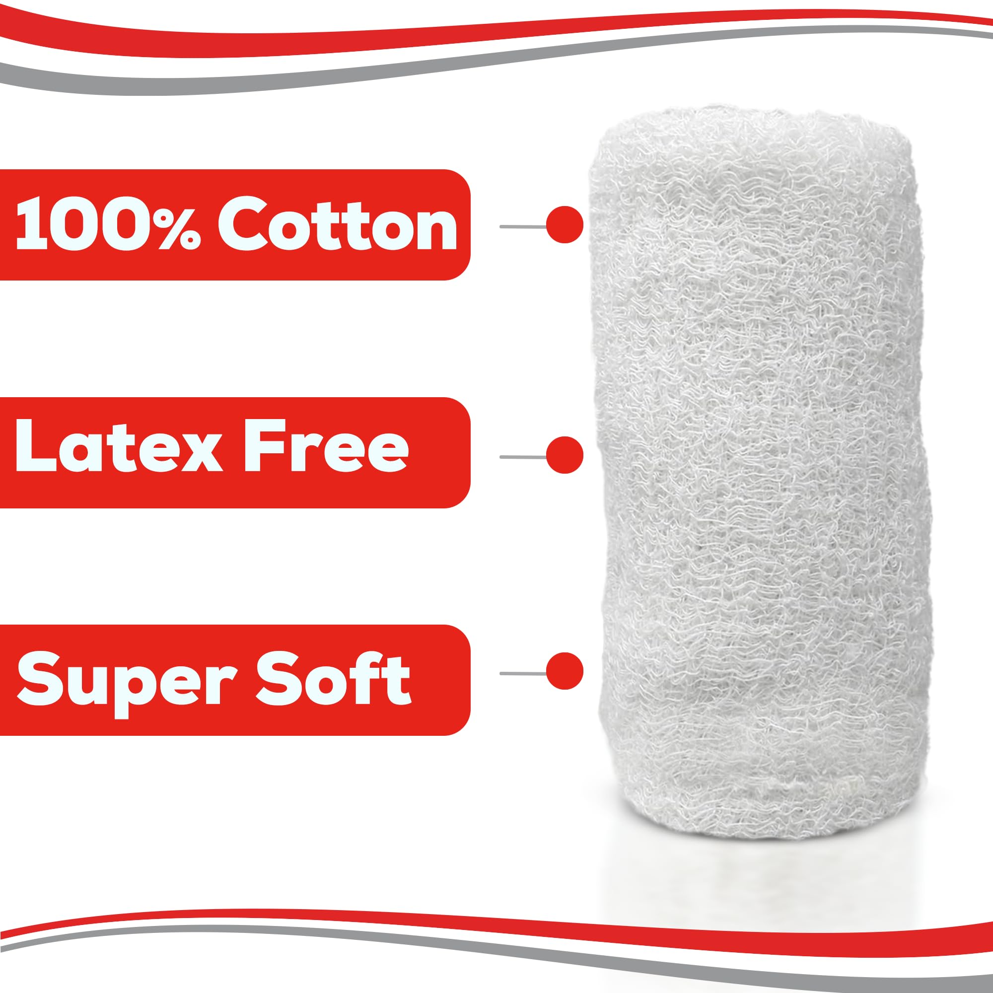 6-ply crimped cotton cushion kerlix bandage