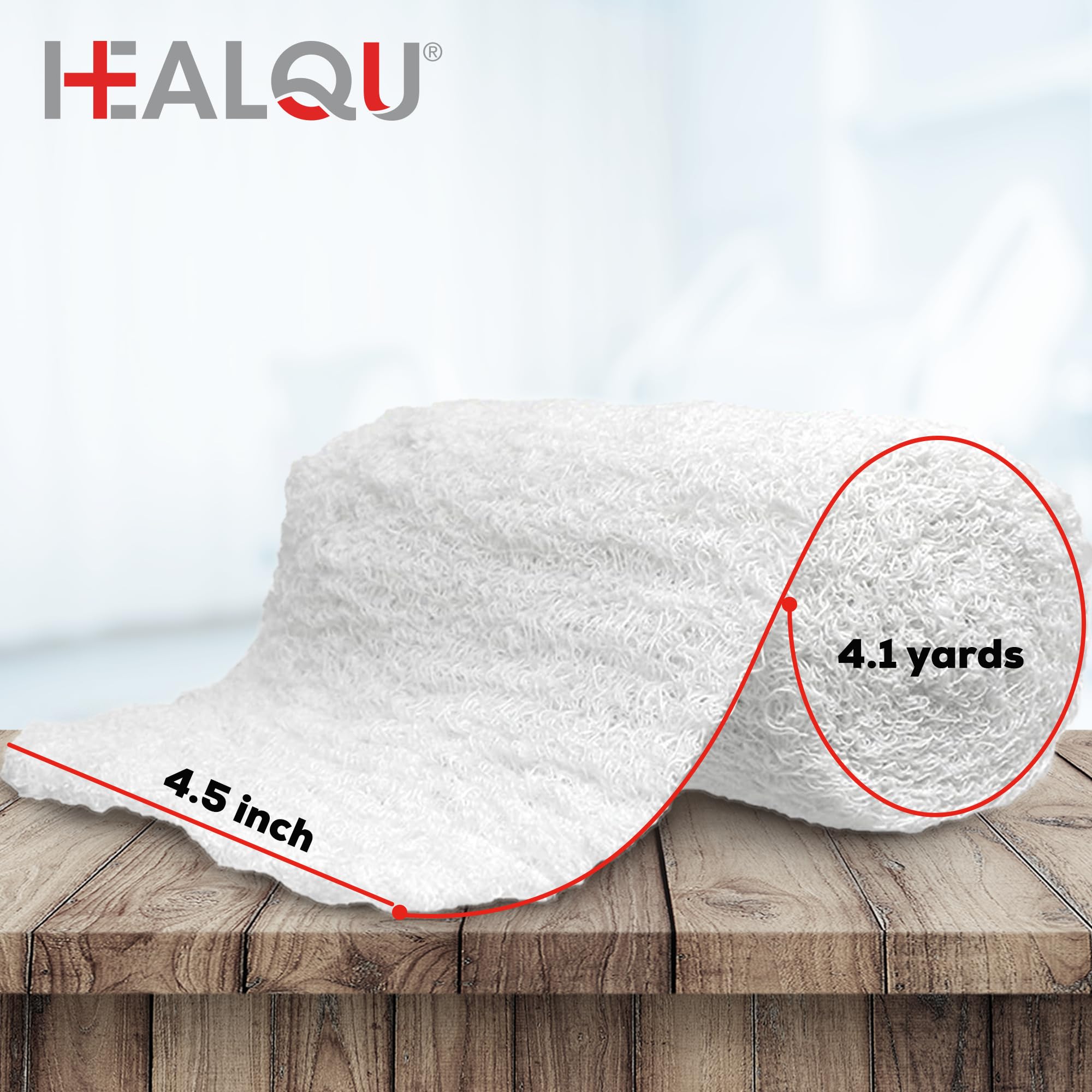 Open weave cotton gauze roll for absorbency and ventilation