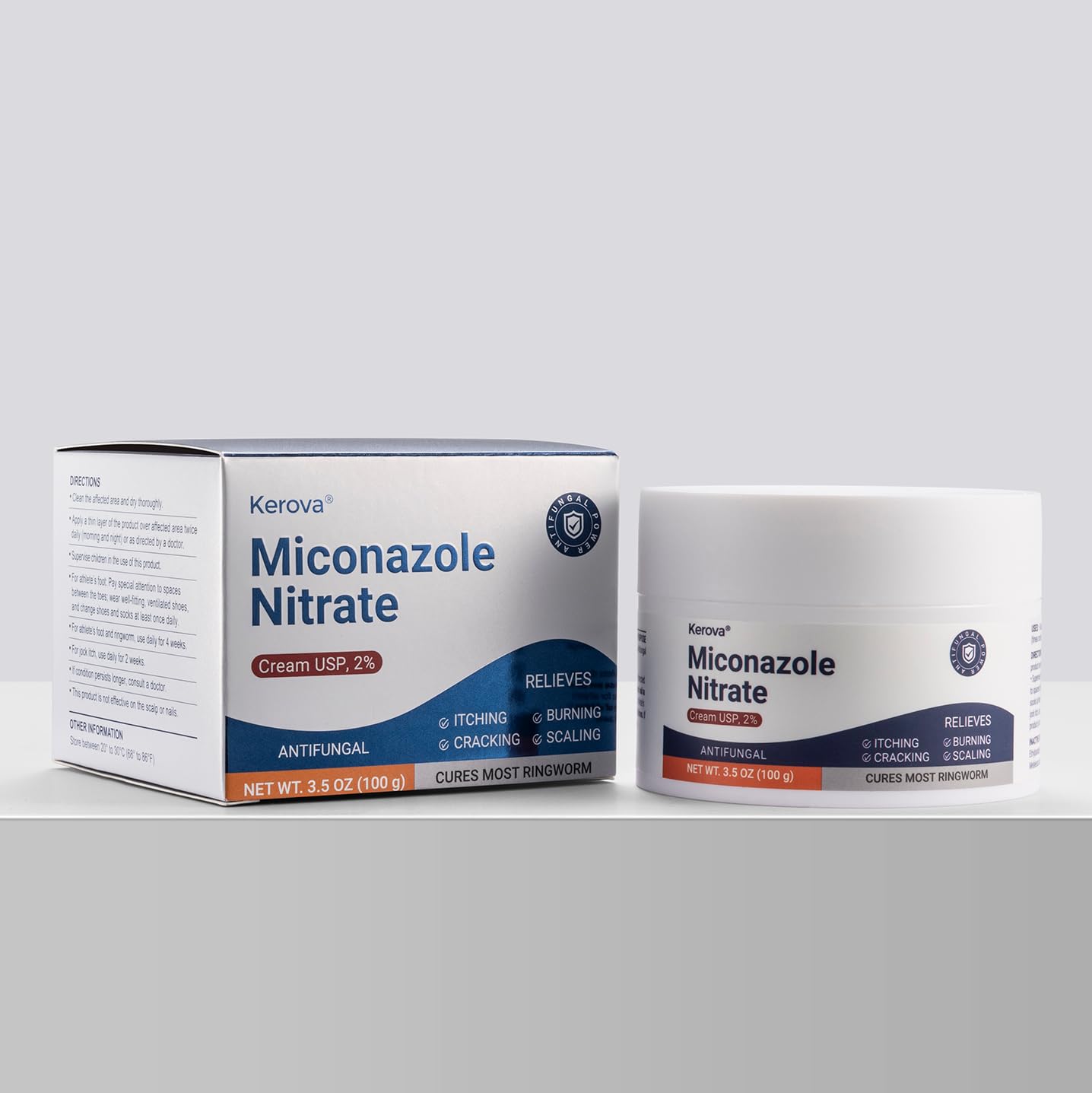 Daily care use of Kerova antifungal cream