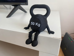 Durable PLA 3D printed kettlebell desk sculpture material
