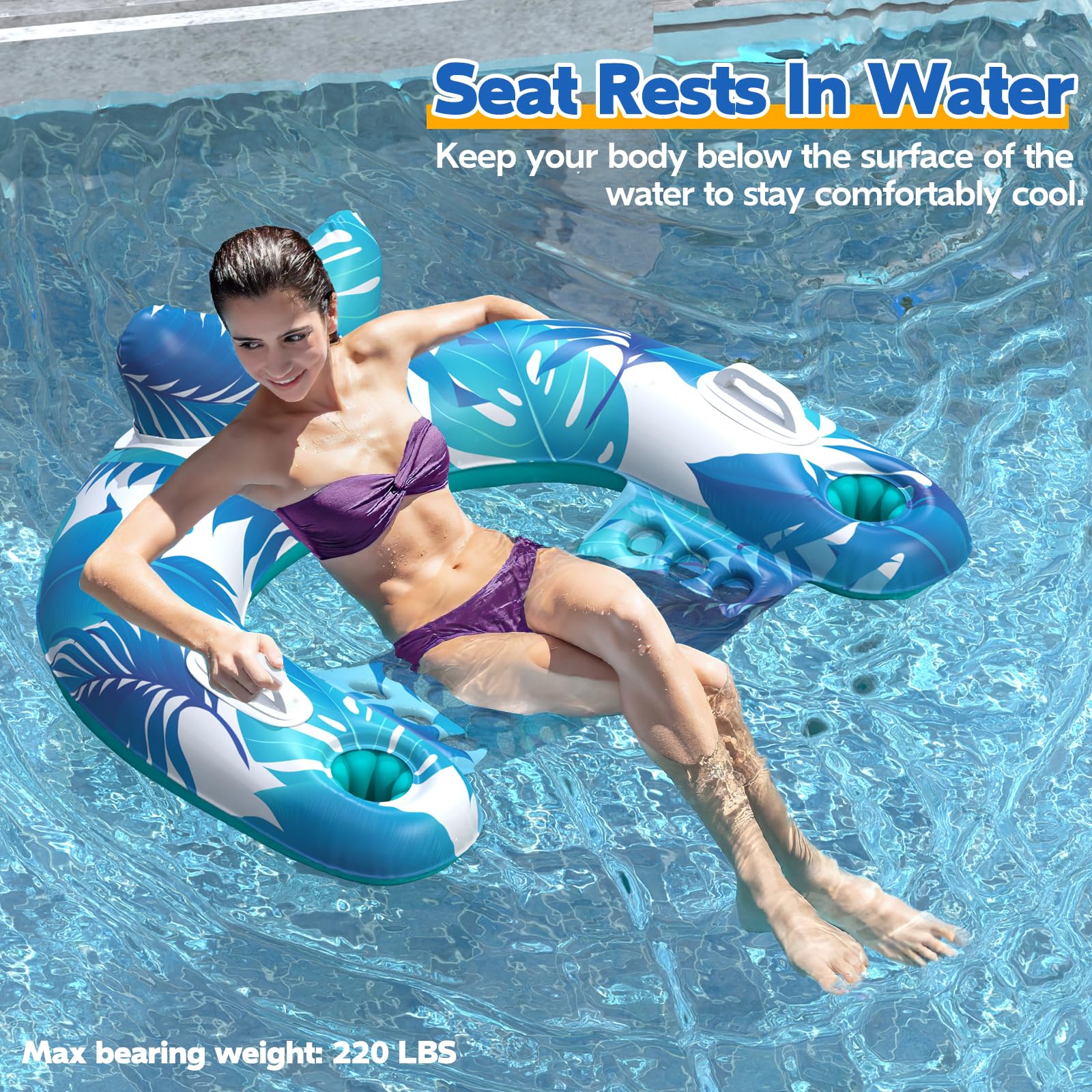 KEUCL Pool Floats quick inflate and deflate feature