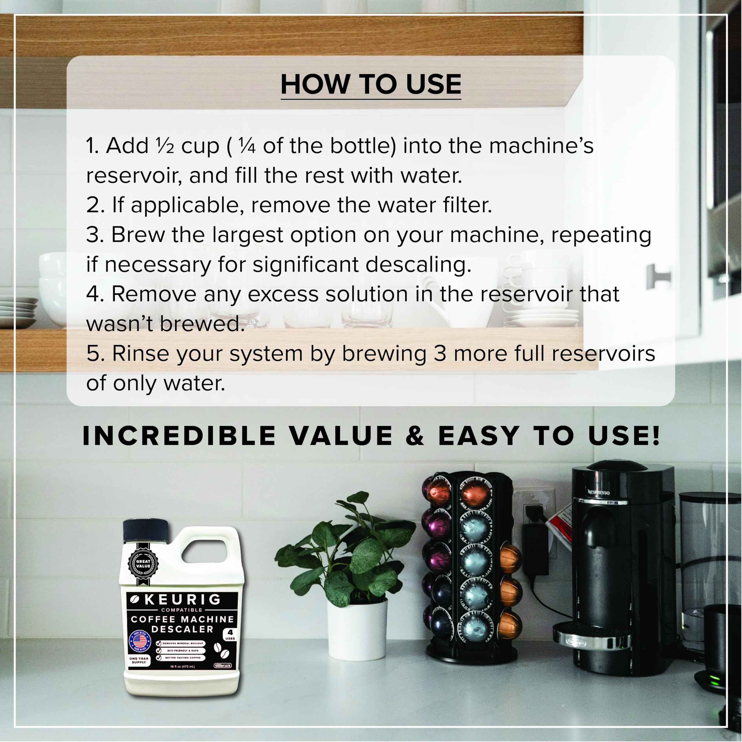 Keurig compatible descaler for coffee makers