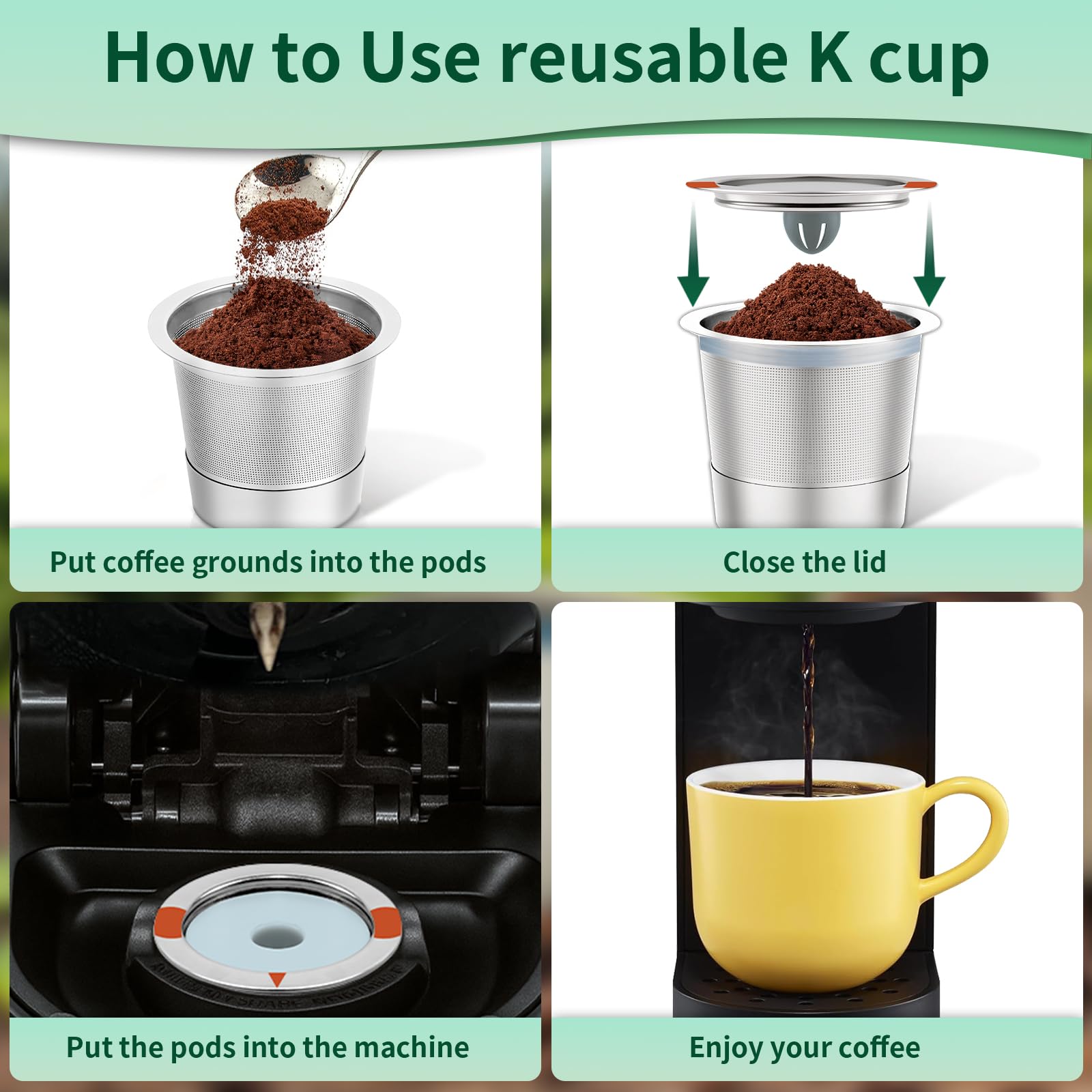 360 degree mesh design Keurig reusable K cup