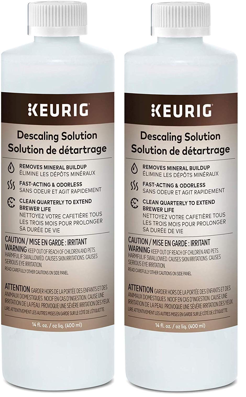 Keurig Descaling Solution Brewer Cleaner 28 oz includes two 14 oz bottles