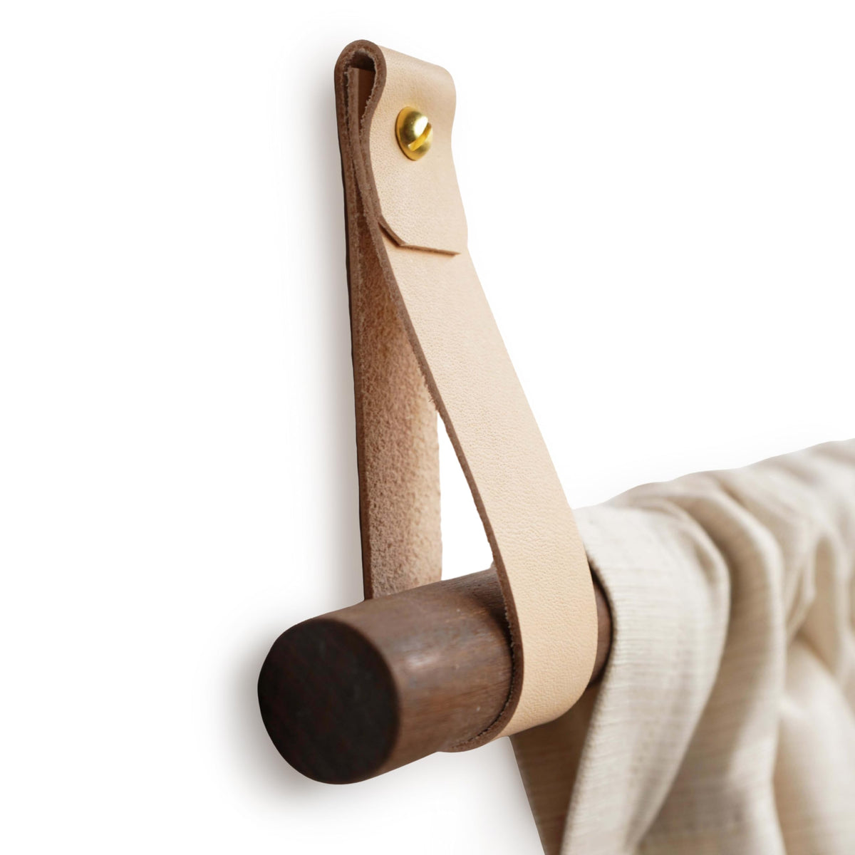 Keyaiira curtain rod holder leather product image