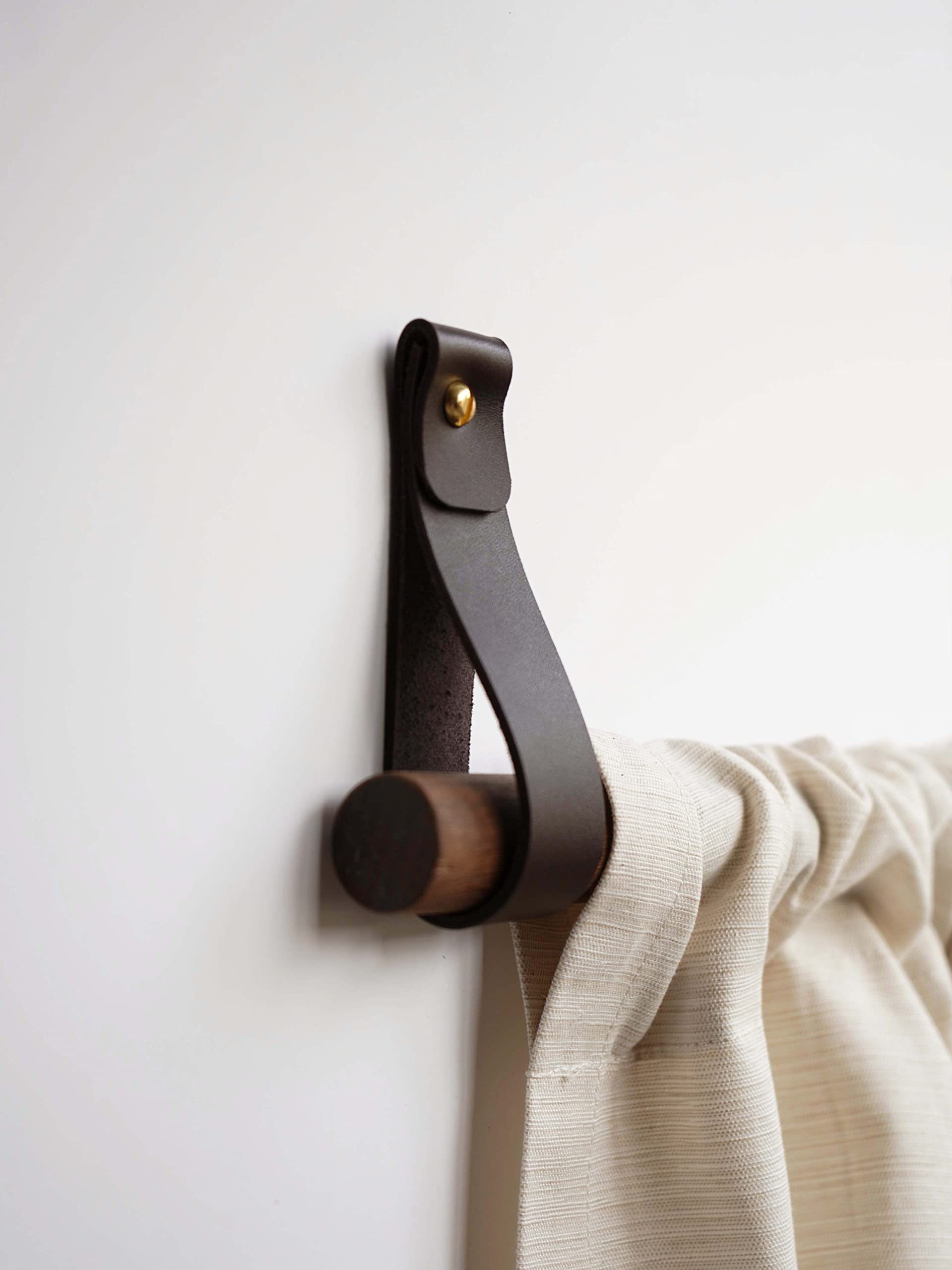 Keyaiira curtain rod holder leather installation instructions image