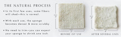 Keyaiira wool sponges 2-pack after use 4x4