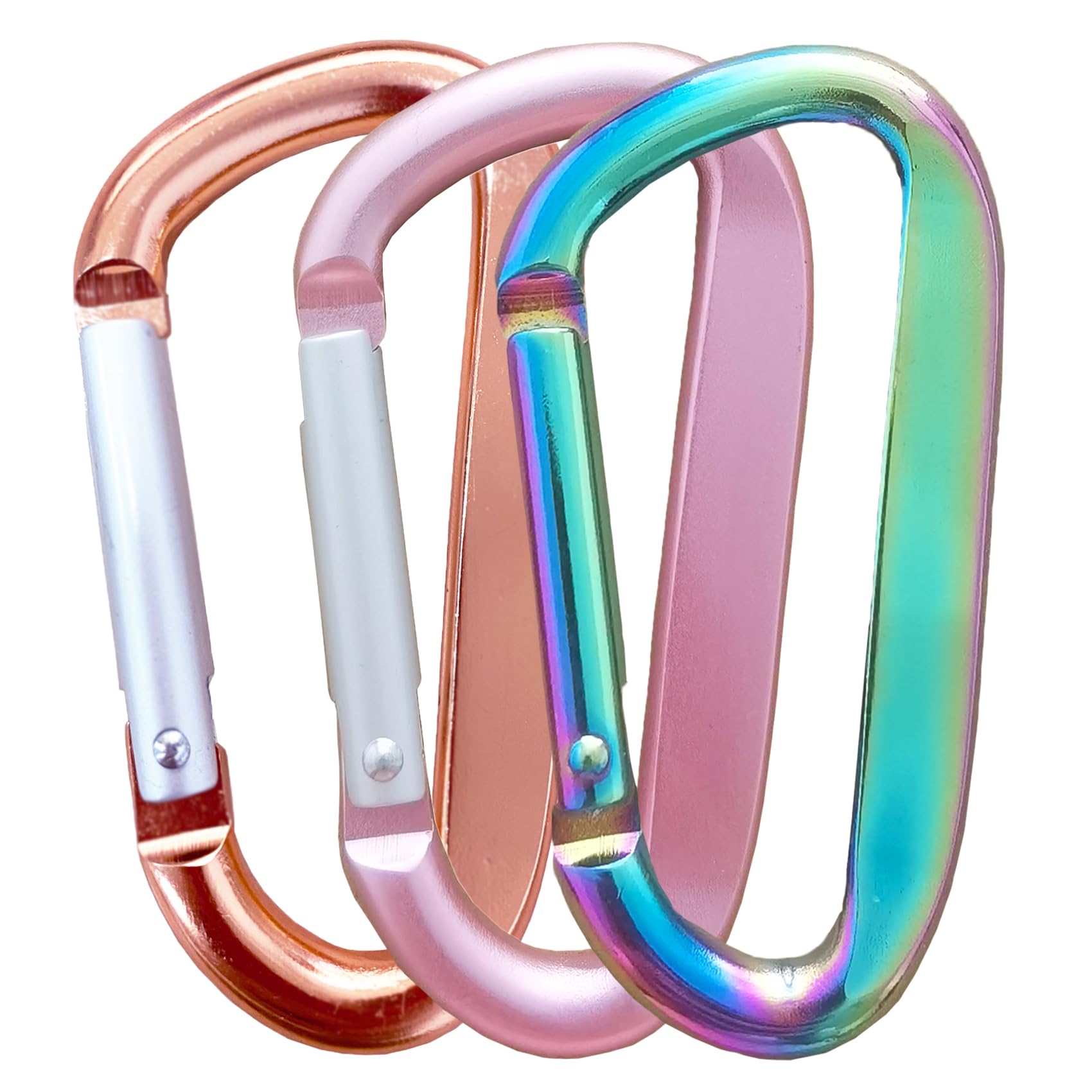 Spring-loaded gate carabiner clip for secure attachment to gear