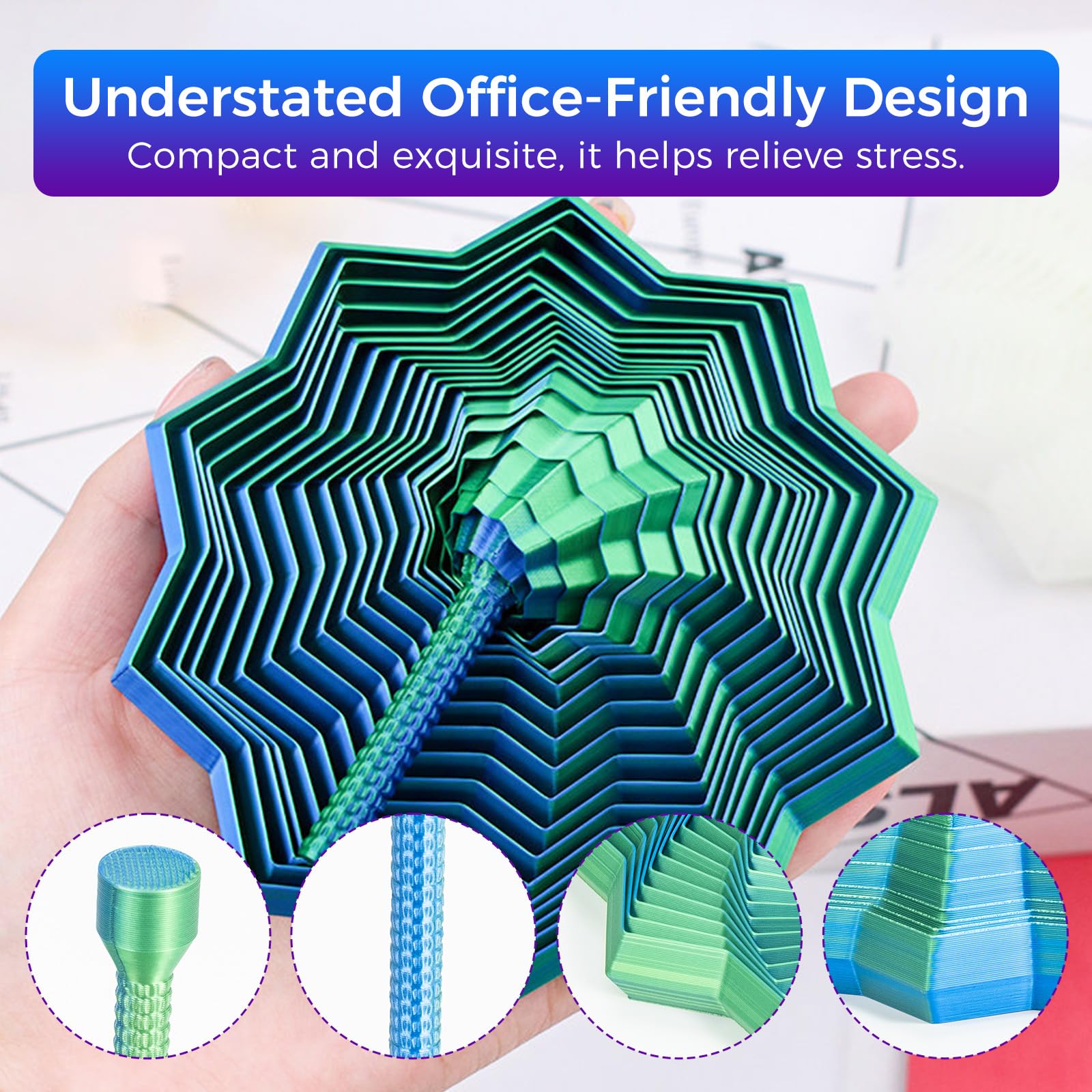 Desk decor and office stress relief with KEZPO fidget star