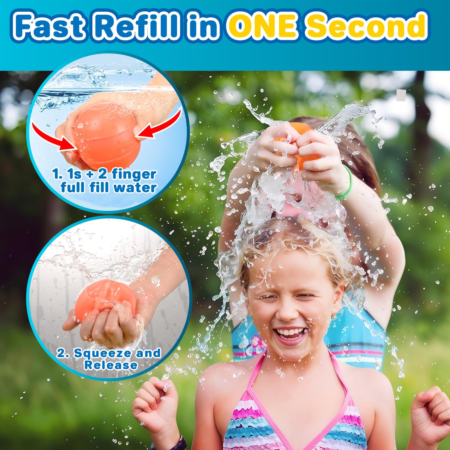 Breathable mesh bag included with water balloons