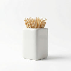 KGCGJVB square ceramic toothpick holder white